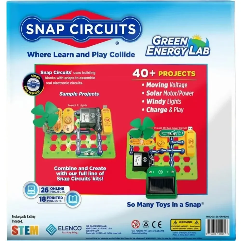 Snap Circuits: Green Energy LAB, STEM Educational Toy, Kids & Adults